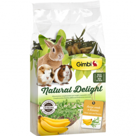 Натурално лакомство за гризачи GIMBI NATURAL DELIGHT GREEN OATS AND BANANA 100гр. с овес и банан